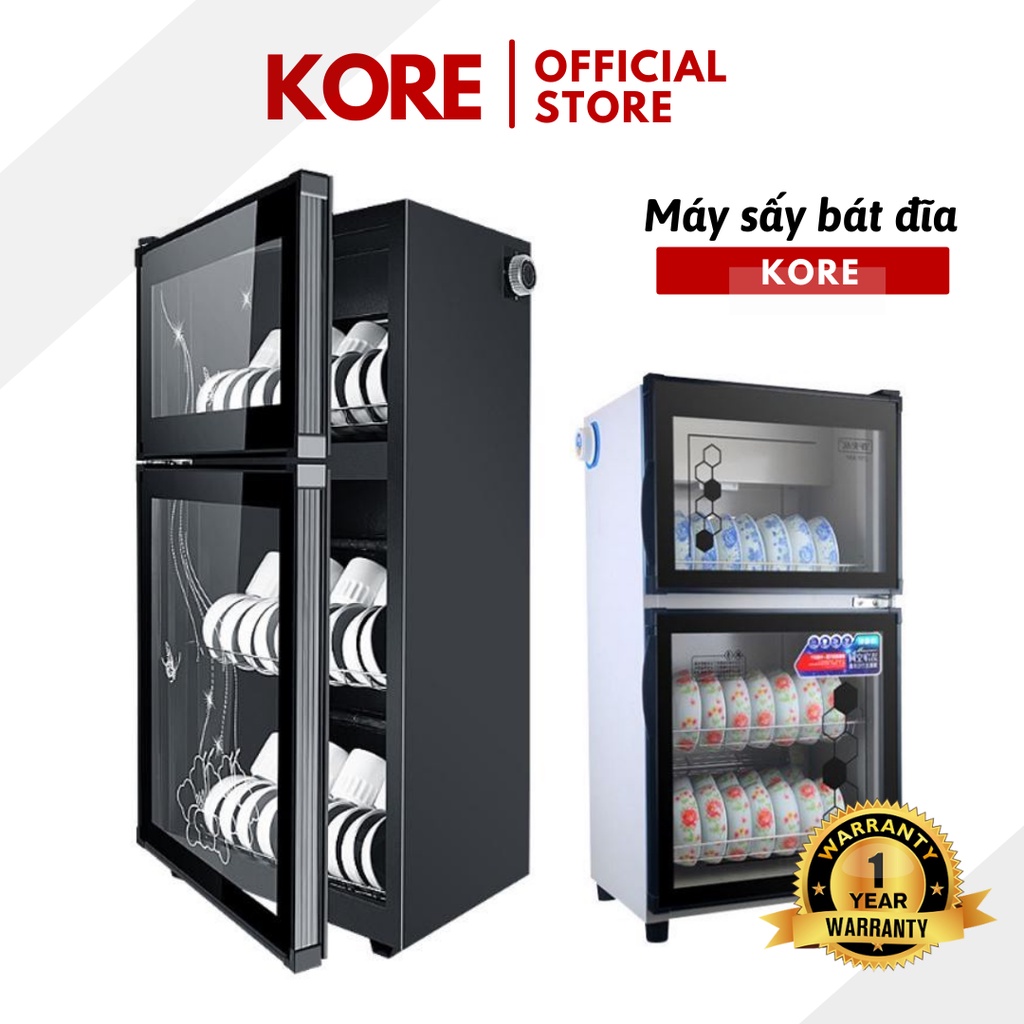 Máy sấy khử khuẩn bát đĩa diệt khuẩn KORE loại 98L ozon hồng ngoại - Tủ sấy bát đĩa, khử trùng - Máy sấy chén bát