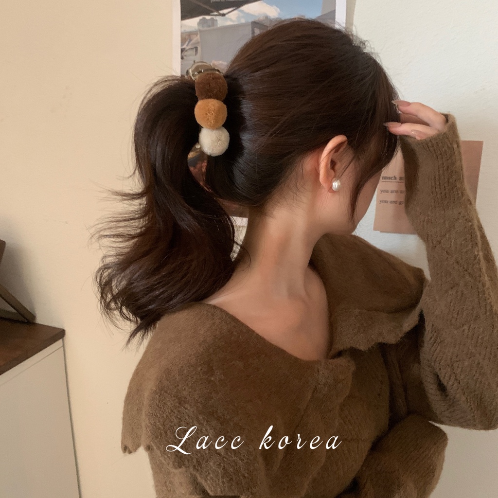Kẹp Tóc Đuôi Ngựa Màu Sắc Tương Phản Phong Cách Dongdaemun 2022