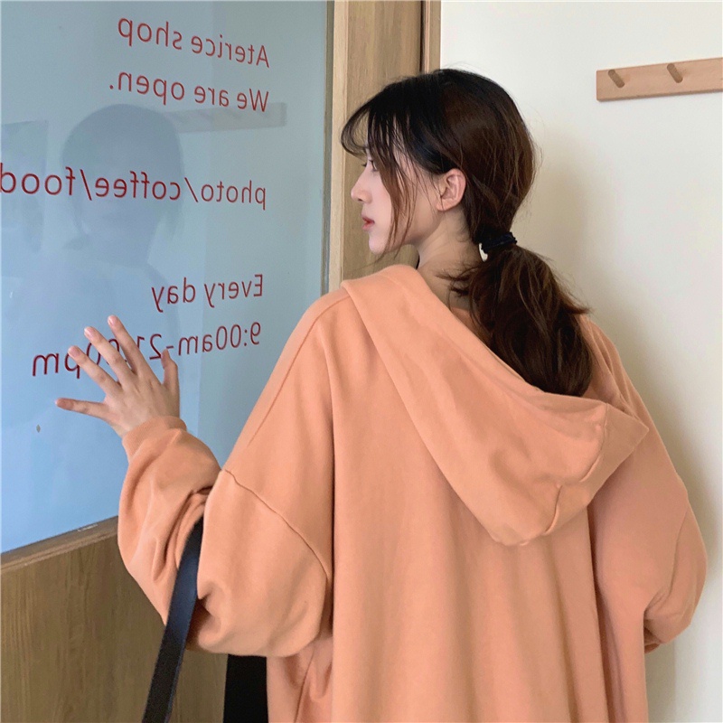 Áo khoác thể thao SUXI tay dài màu sắc đơn giản thời trang cho nữ