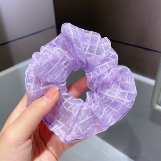 Buộc Tóc Scrunchie Tone Màu Tím Phong Cách Hàn Quốc
