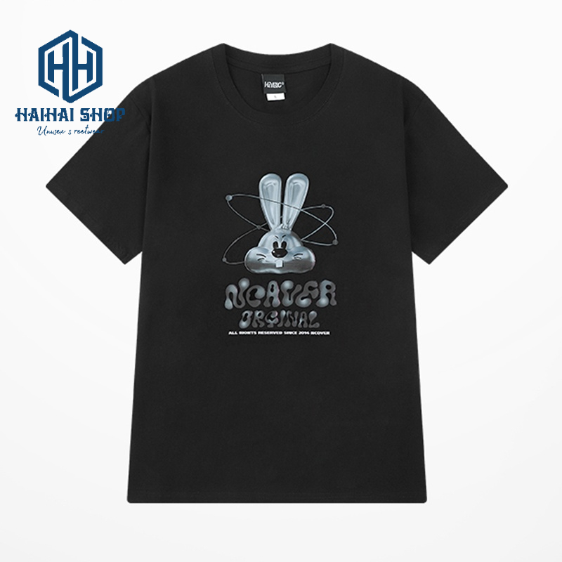 Áo Thun Tay Lỡ PE Form Rộng Nam Nữ In Hình Thỏ Ngaver 16