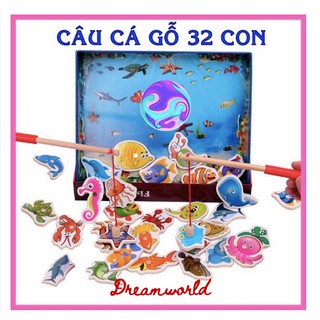 Đồ chơi gỗ - bộ đồ chơi câu cá bằng gỗ 32 chi tiết