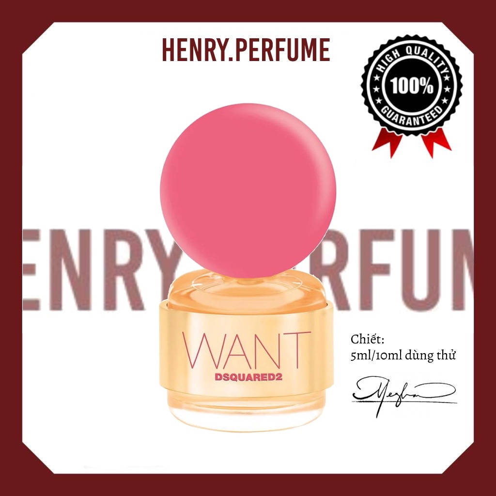 ⛅ Nước hoa nữ Want Pink Ginger của hãng DSQUARED²  10ml ®️