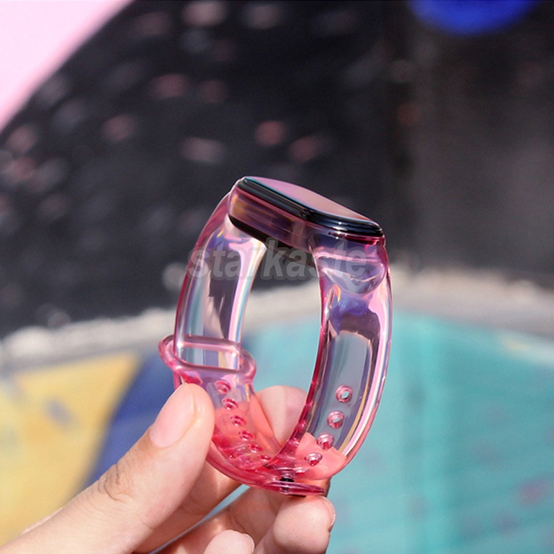 Dây Đeo Trong Suốt Thay Thế Cho Đồng Hồ Thông Minh Xiaomi Mi Band 7 6 5 4 3
