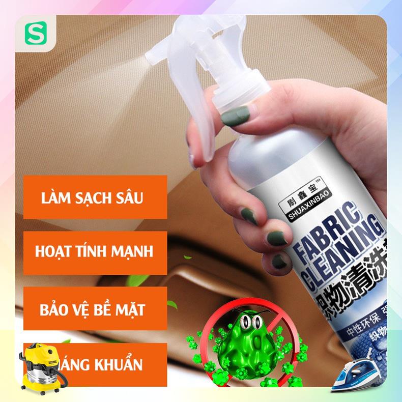 Chai xịt vệ sinh vải nỉ trần ghế ngồi xe hơi, khử mùi, không có chất tẩy trắng, không hại xe  MSP46889