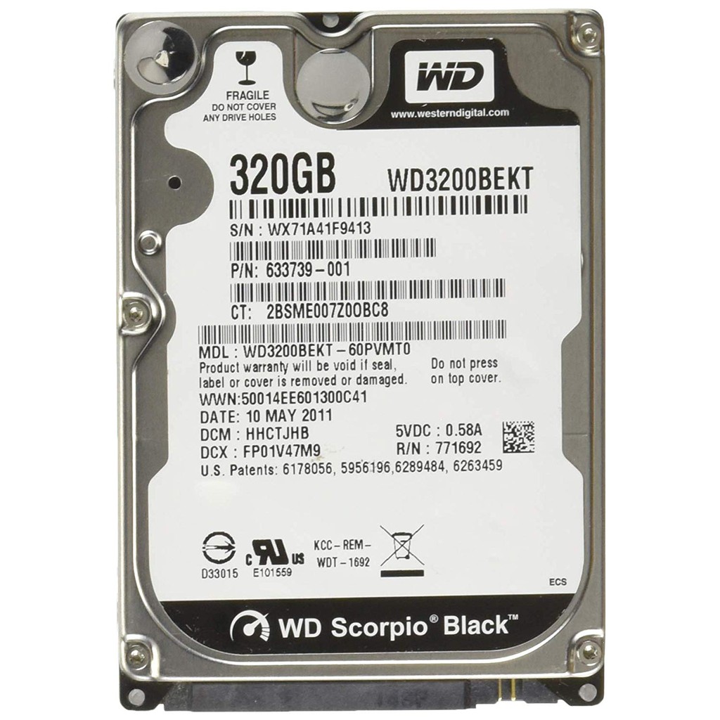 Ổ cứng HDD laptop 1TB 500GB - 32GB 2.5 inch SATA - Bảo hành 12 tháng