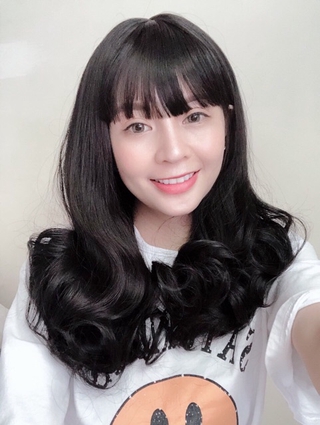 Tóc giả cả đầu xoăn lửng 8170