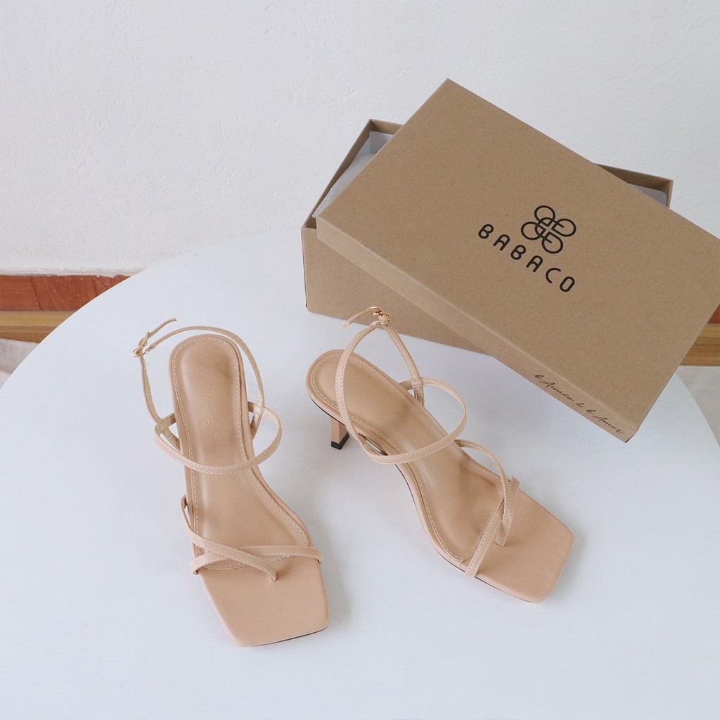  Sandal xỏ ngón nữ gót nhọn 7cm quai chéo dây mảnh bAimée & bAmor - MS1639