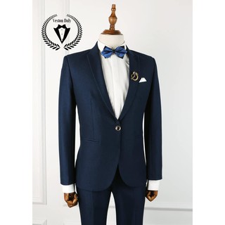 Bộ vest nam màu xanh navy 1 cúc siêu chất