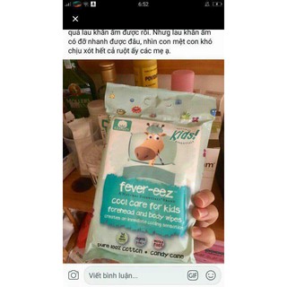 Giấy lau hạ sốt fever-eez dành cho bé