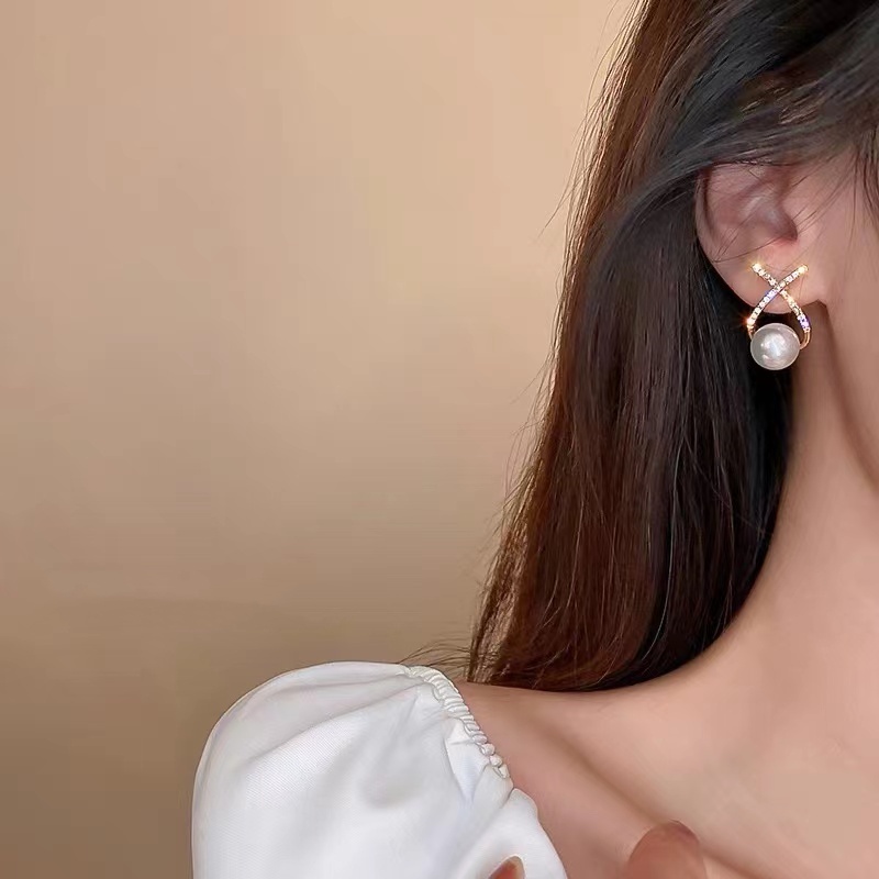 Bông Tai Mạ Bạc 925 Thiết Kế Mới Thời Trang Theo Phong Cách Hàn Quốc khuyên tai nữ