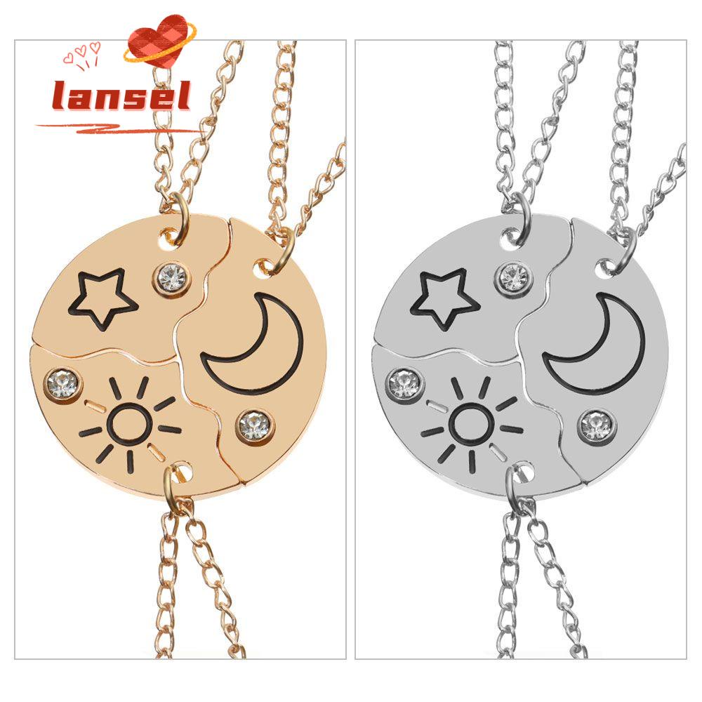 Set 3 Vòng cổ Mặt Hình Mặt Trăng/Mặt Trời/Đám Mây/Ngôi Sao Thời Trang Cho Nam Và Nữ|Vòng cổ Tình Bạn Nhiều Màu Sắc