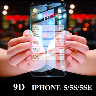 [IPHONE 5/5S/5SE] Kính cường lực 9D trong suốt iphone chống tia uv và ánh sáng xanh( kèm hộp và combo hỗ trợ dán kính)