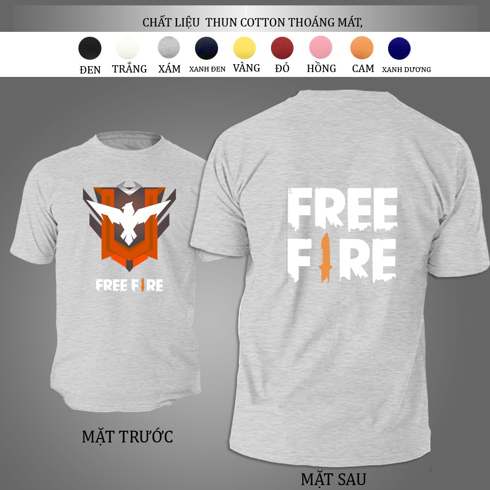 Áo Thun, Áo Phông Nam Nữ FreeFiree cá tính, trẻ trung( có size từ 45-85kg) nam nữ đều mặc được