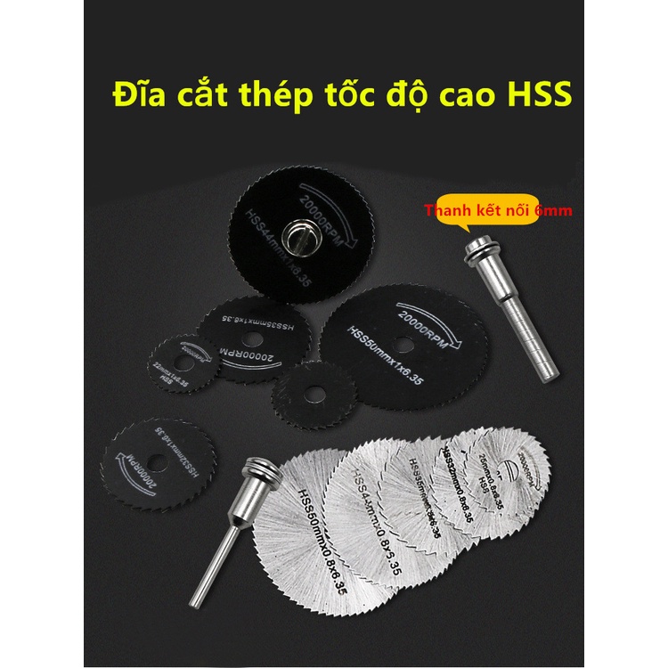 Bộ 6 lưỡi cưa mini cho máy khoan 22-50mm