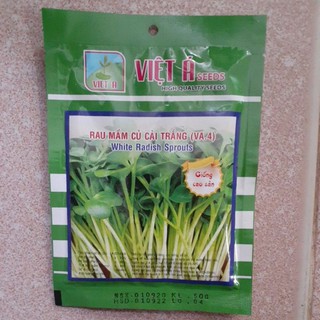 HẠT GIỐNG RAU MẦM CỦ CẢI TRẮNG GÓI 50 GRAM