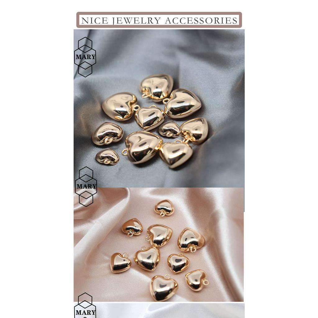 Mặt Dây Chuyền Mạ Vàng 14k Hình Trái Tim Đáng Yêu