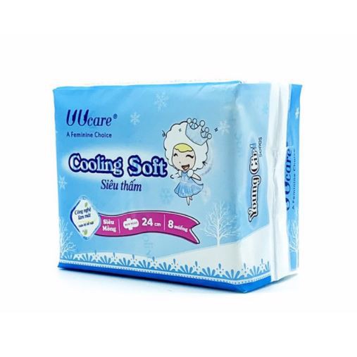 Băng Vệ Sinh Ban Ngày UUcare Young Girl Series Cooling Soft 24cm (8 Miếng) [che tên sản phẩm khi giao hàng]