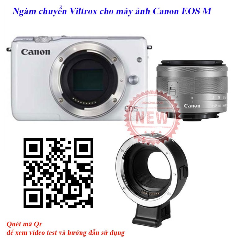 [Mã ELMS5 giảm 7% đơn 300K] [CÓ SẴN] Ngàm chuyển Viltrox - Meike cho canon EOS-M chính hãng