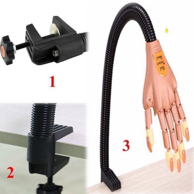 Bàn tay lò xo có khớp học nail