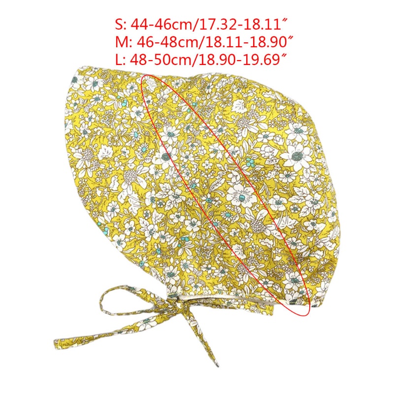 Nón Vành Rộng Vải Cotton In Hoa Xinh Xắn Cho Bé Sơ Sinh