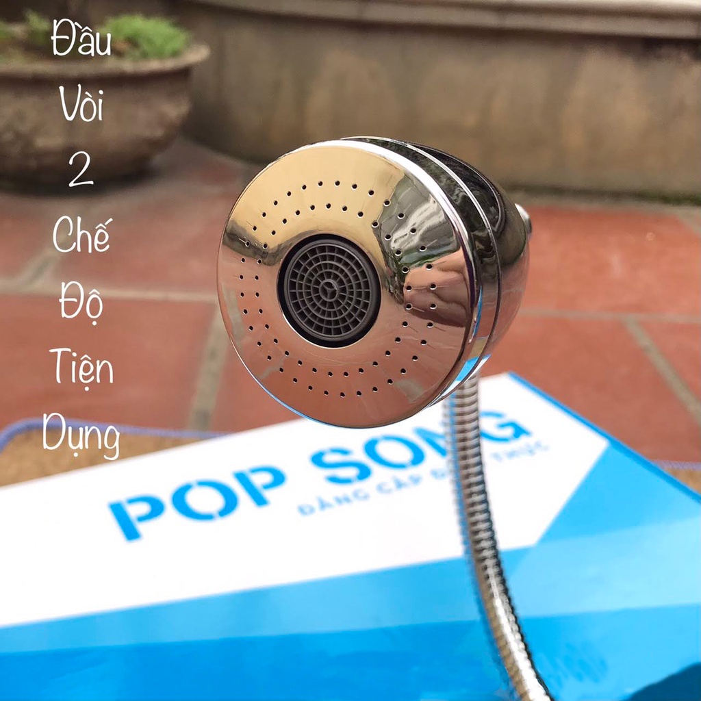 Vòi rửa bát nóng lạnh cần mềm Pop Song VR6002 chính hãng Brasler