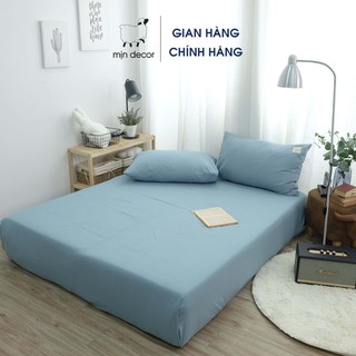 Bộ ga gối trơn cotton tici Mịn Decor nhã nhặn thanh lịch