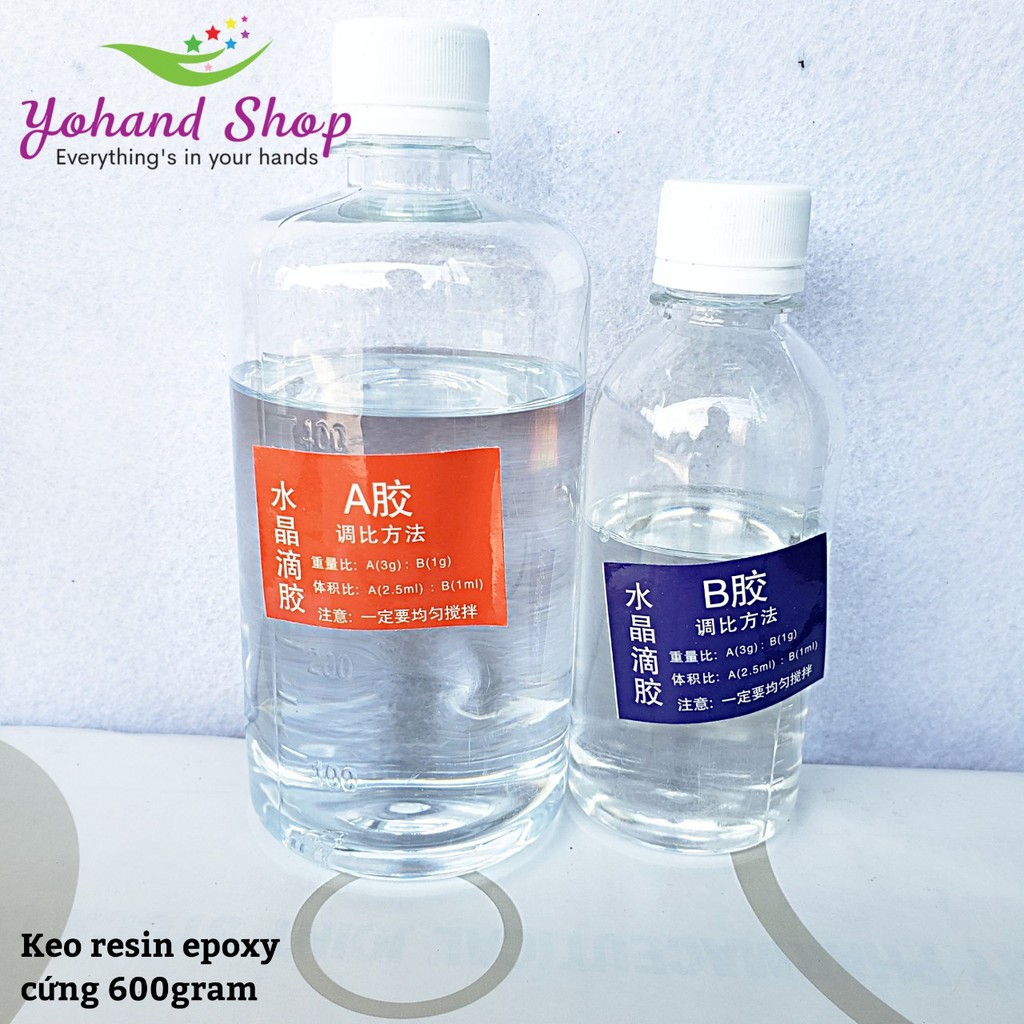 Keo resin epoxy cứng 600 gram ( 1 cặp )