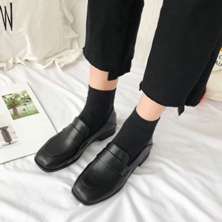 _ORDER_ Loafer mũi vuông da trơn size 35-39 ( có ảnh thật)