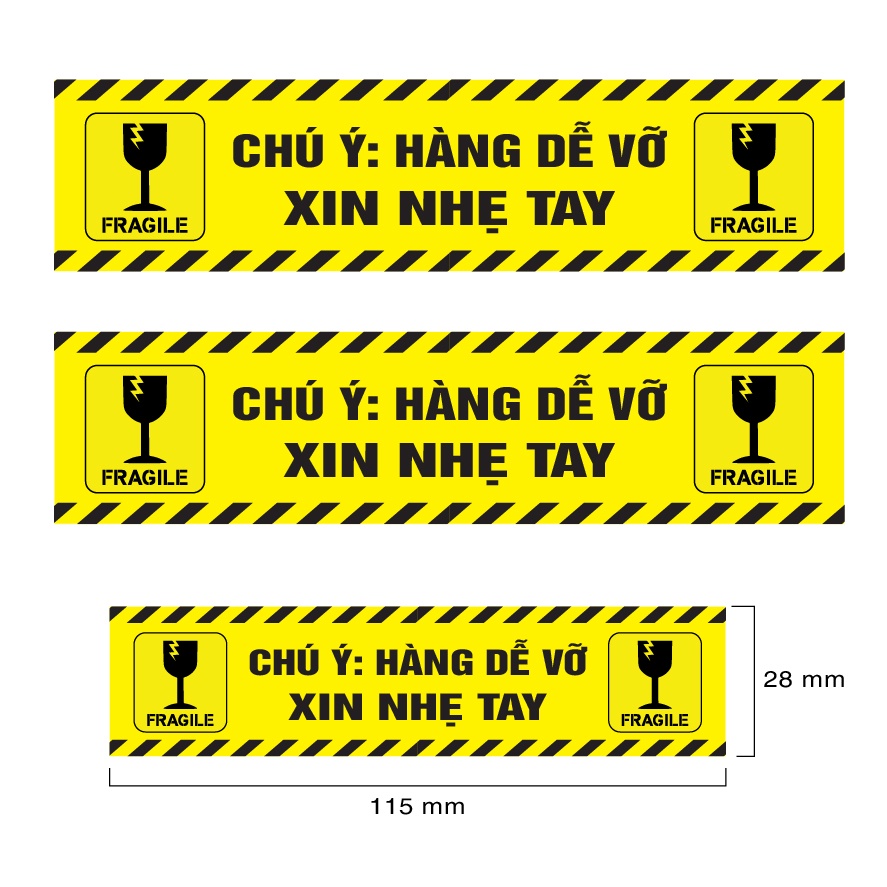 Tem cảnh báo hàng dễ vỡ
