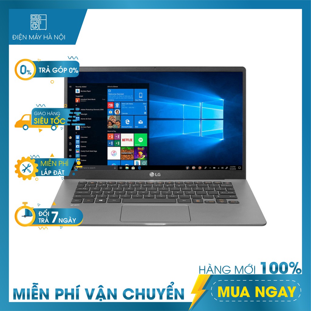 Laptop LG Gram 2020 14ZD90N-V.AX55A5 (Core i5-1035G7/8GB/512GB NVMe/14 FHD IPS/NonOS)