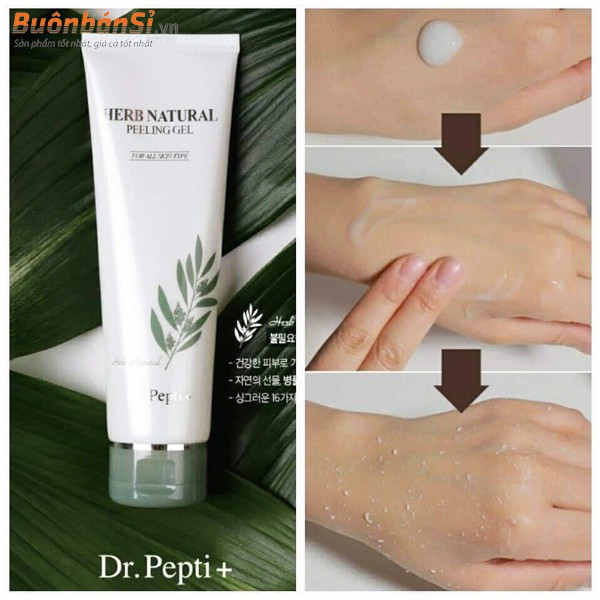 Tẩy Tế Bào Chết Dr.Pepti Herb Natural Peeling Gel 130ml