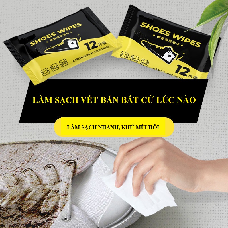 Khăn giấy ướt lau giày Shoe Wet Wipes, khăn vệ sinh giày Sneaker