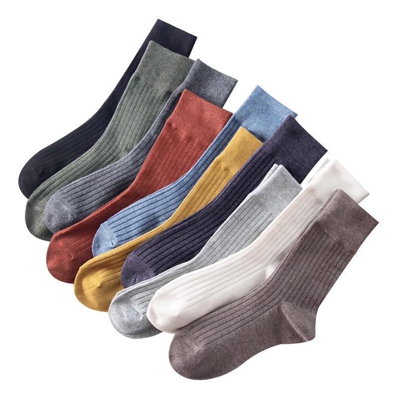 Vớ cotton màu trơn thời trang thu đông Hàn Quốc hàng mới dành cho bạn nữ