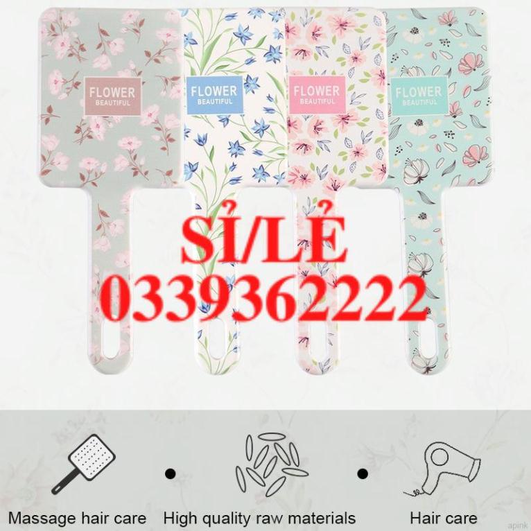 [Hàng mới về] Lược Vuông Có Túi Khí Massage Da Đầu Tiện Dụng