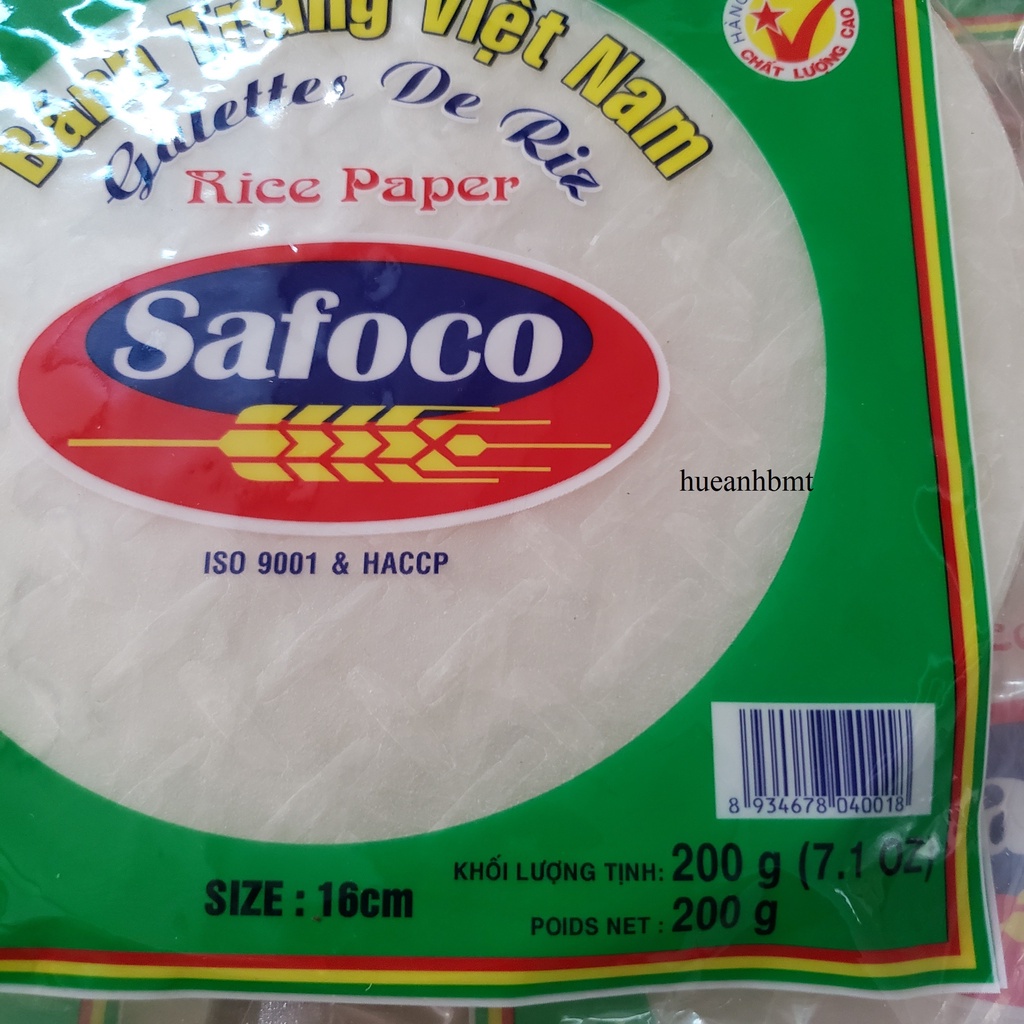 Bánh tráng cuốn safoco Việt Nam size 16 cm