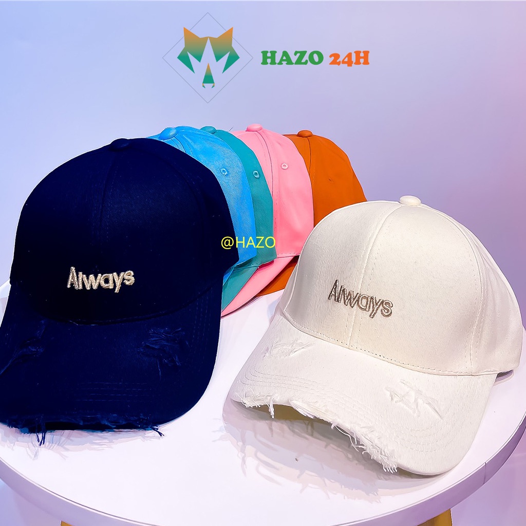 Mũ lưỡi trai Nón kết thêu chữ Away Moat Sega kiểu rách Fashion đa dạng mẫu 405 phong cách Ulzzang form unisex nam nữ