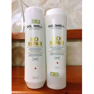 [ GOLDWELL-CHÍNH HÃNG ] DẦU GỘI-DẦU XẢ PHỤC HỒI GOLDWELL RICH REPAIR 200+250ML