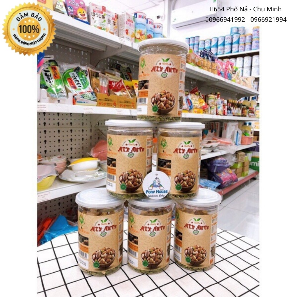 Hạt dinh dưỡng mix 5 loại Hạt Cho Bà Bầu 300gr Mixnuts (macca,óc chó vàng, óc chó đỏ, hạnh nhân, bí) Date 2022