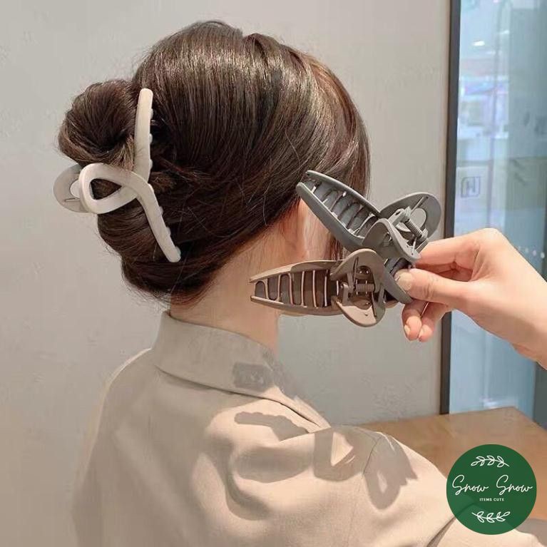 Kẹp tóc cặp tóc Nhựa bóng cỡ lớn thiết kế đơn giản, dễ thương phong cách Hàn Quốc