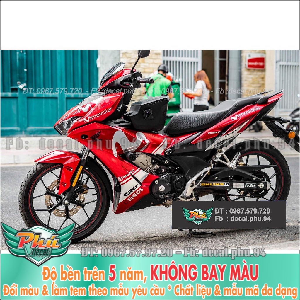 Tem Rời Winner X Movistar Trắng đỏ (K) -1