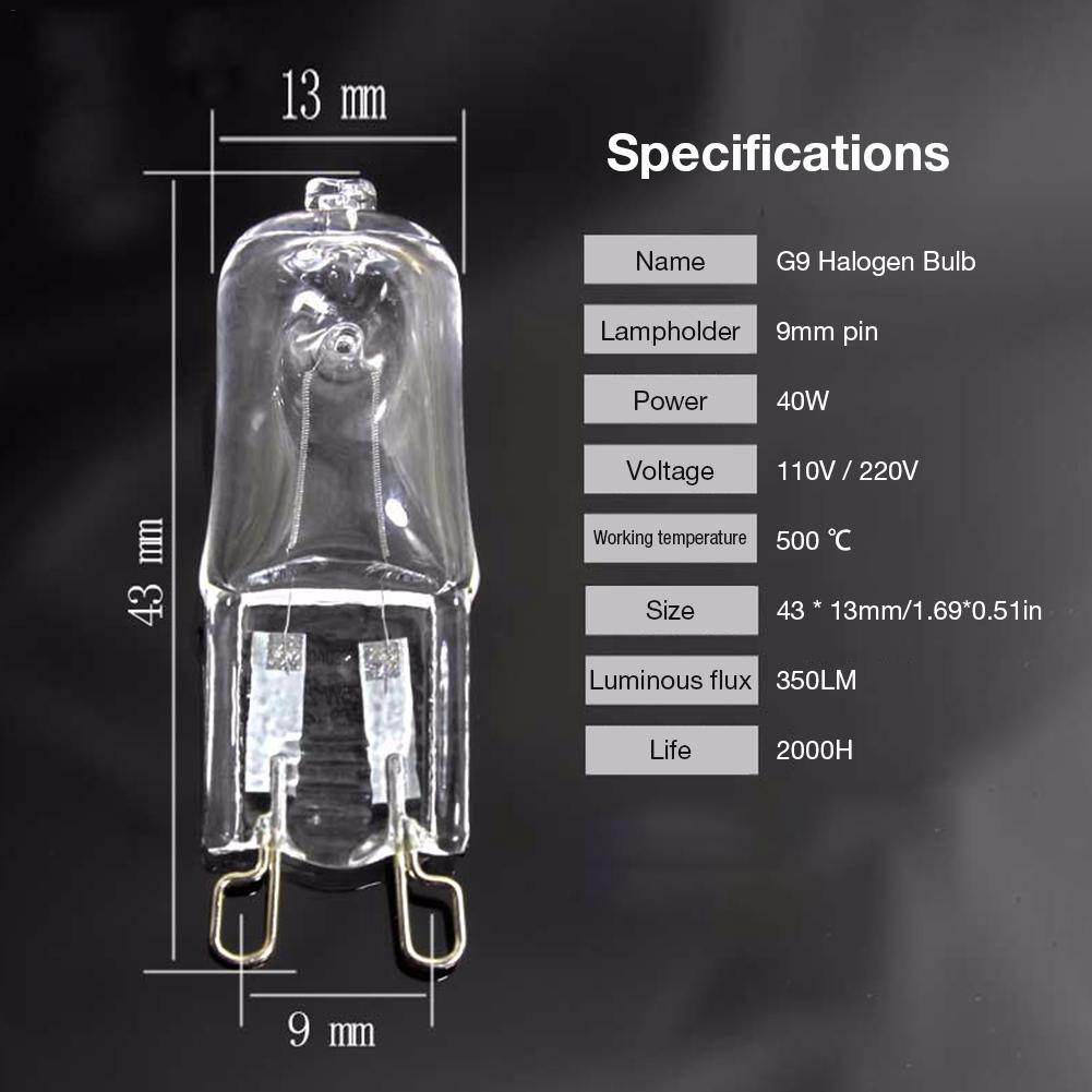 Bóng đèn Halogen G9 có thể chịu nhiệt độ cao dành cho lò nướng