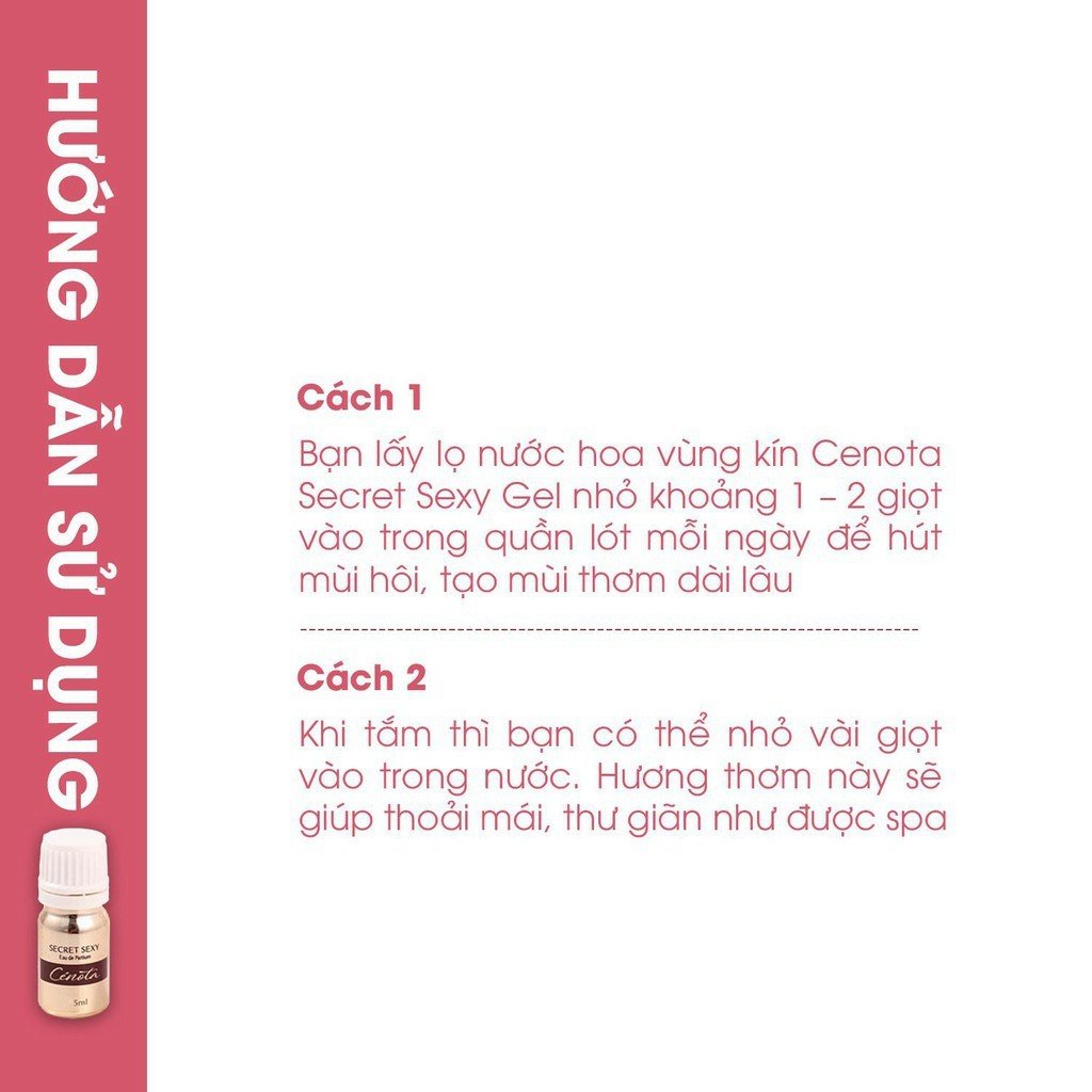 Nước hoa vùng kín Cenota Secret Sexy 5ml, Nước hoa vùng kín làm mê mệt các chàng