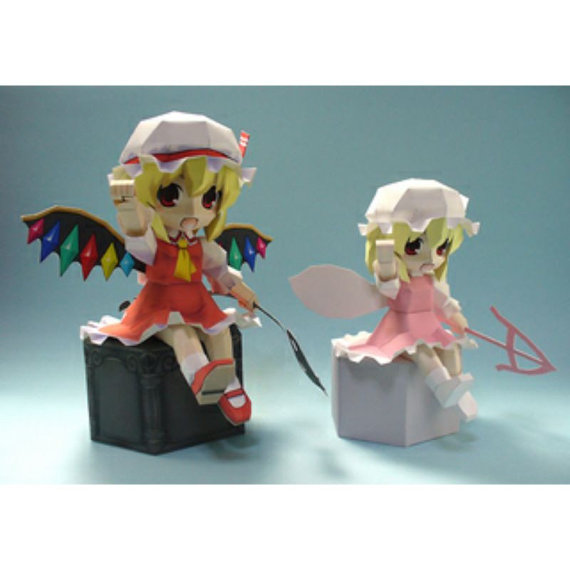 Mô hình giấy anime  Flandre Scarlet và Remilia Scarlet