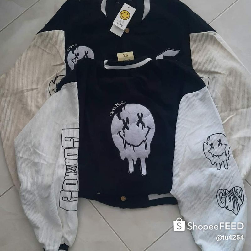 Áo Khoác Bomber Nam Nữ Chất Nỉ gân