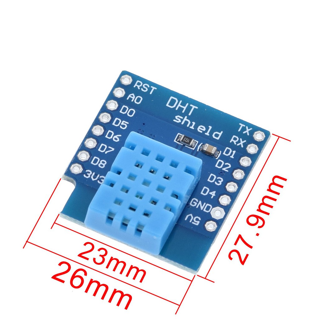 Shield Cảm biến nhiệt độ và độ ẩm cho mạch Wemos D1 mini DHT11 - DHT22