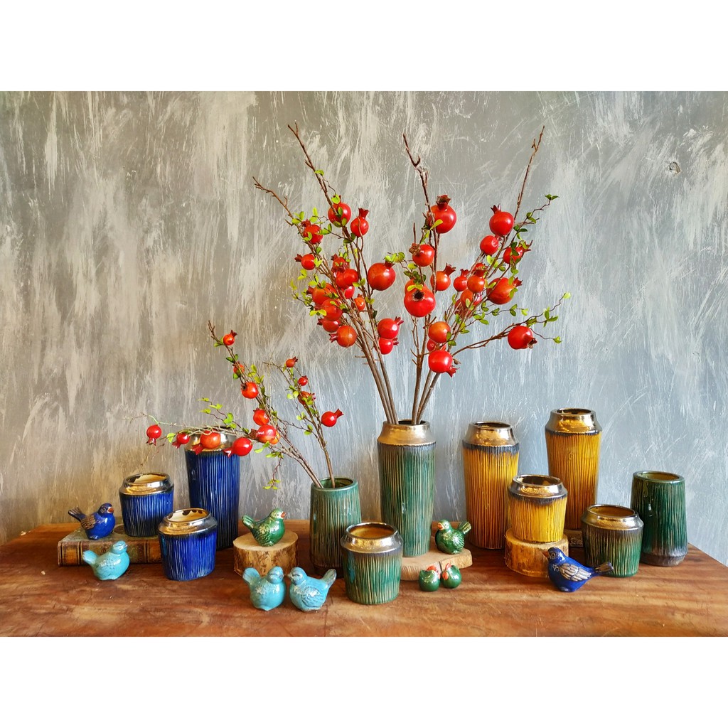 ̣̣̣̣̣(Ảnh Shop Chụp) Bình Gốm Decor- Trang Trí Nhà Cửa Vintage Của Mê Thảo Flower- Ib Shop Để Chọn Mẫu