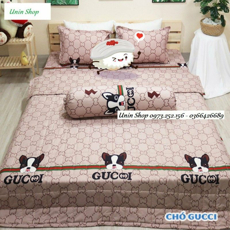(Freeship50k nhiều mẫu đẹp) Ga bọc nệm, drap bo chun kích thước 2mx2m2 kèm 2 áo gối chất Poly cotton - Hàng đẹp