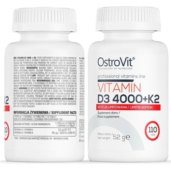 Ostrovit Vitamin D3 4000+K2