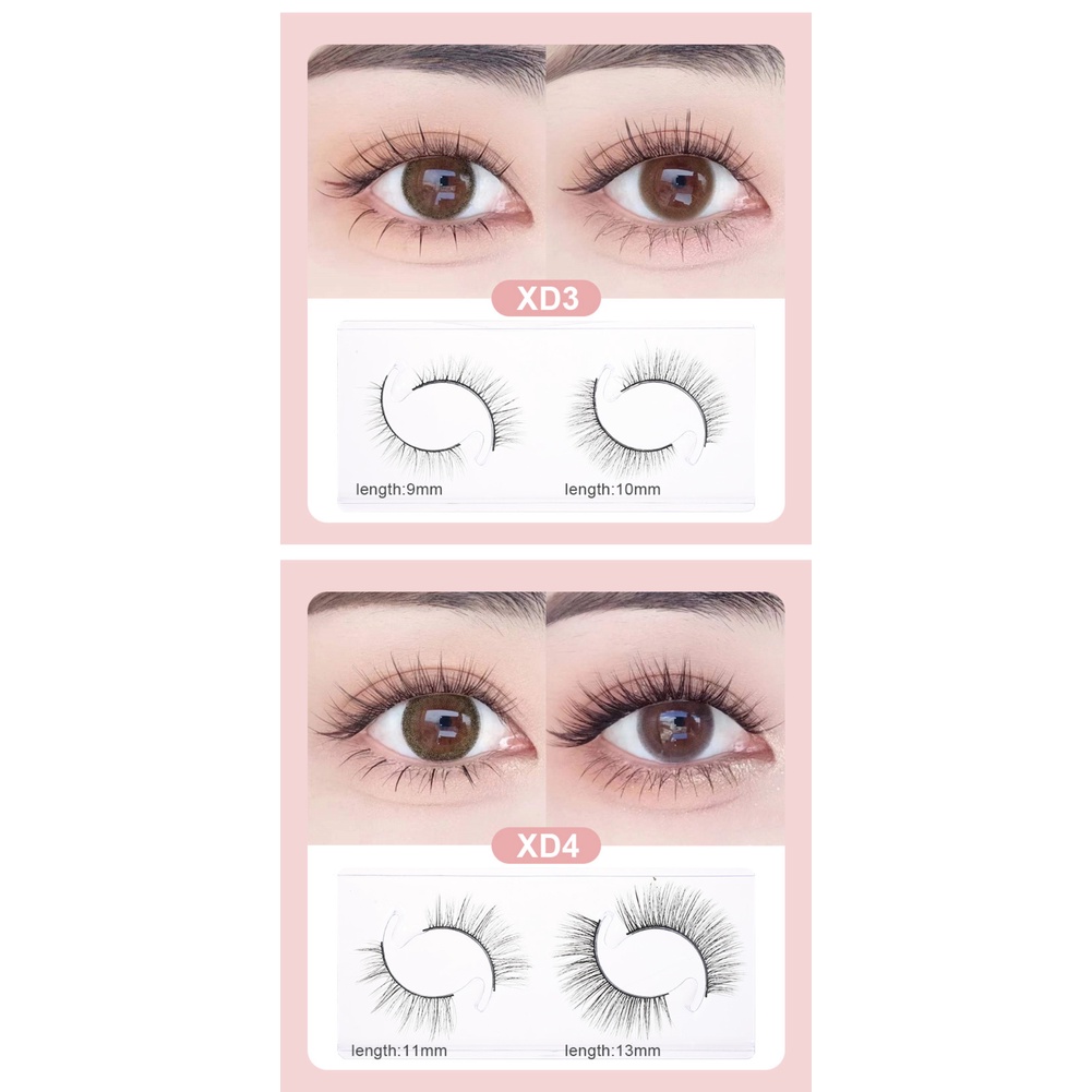 Hàng Có Sẵn Lông Mi Giả Dragon Ranee Đuôi Cá Ngắn Mô Phỏng Tự Nhiên Cho Nữ Sợi Bông Mềm 2 Cặp Thanh Toán Khi Nhận Hàng